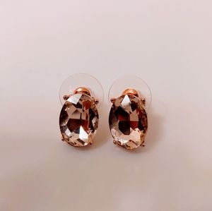 Express light pink crystal earrings, brand new!
